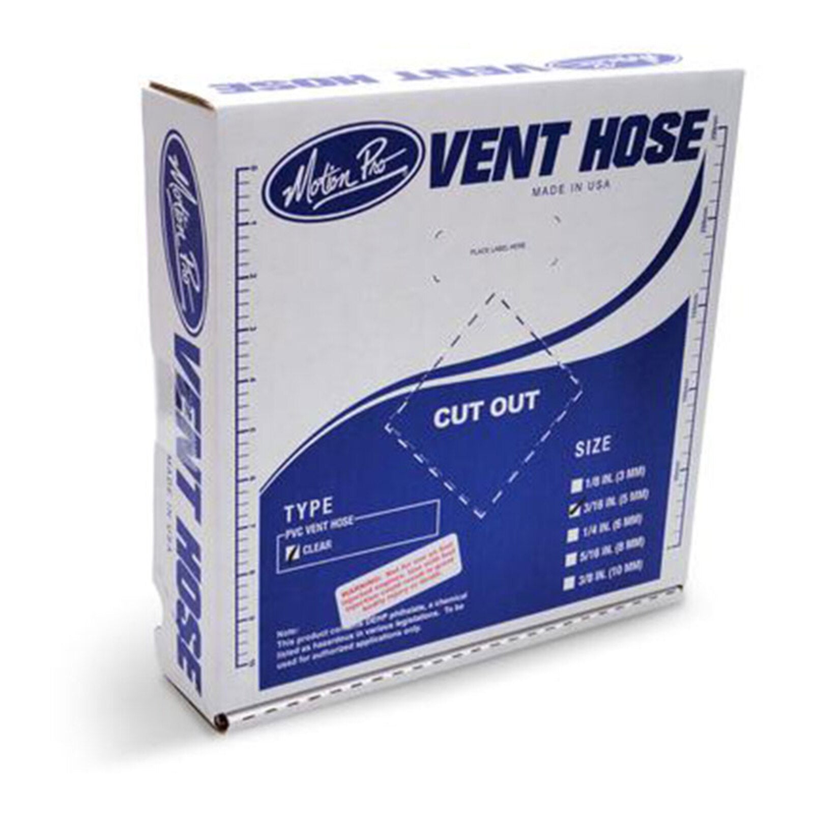 Motion Pro Fuel Vent Hose, Clear Vinyl 3mm 25ft