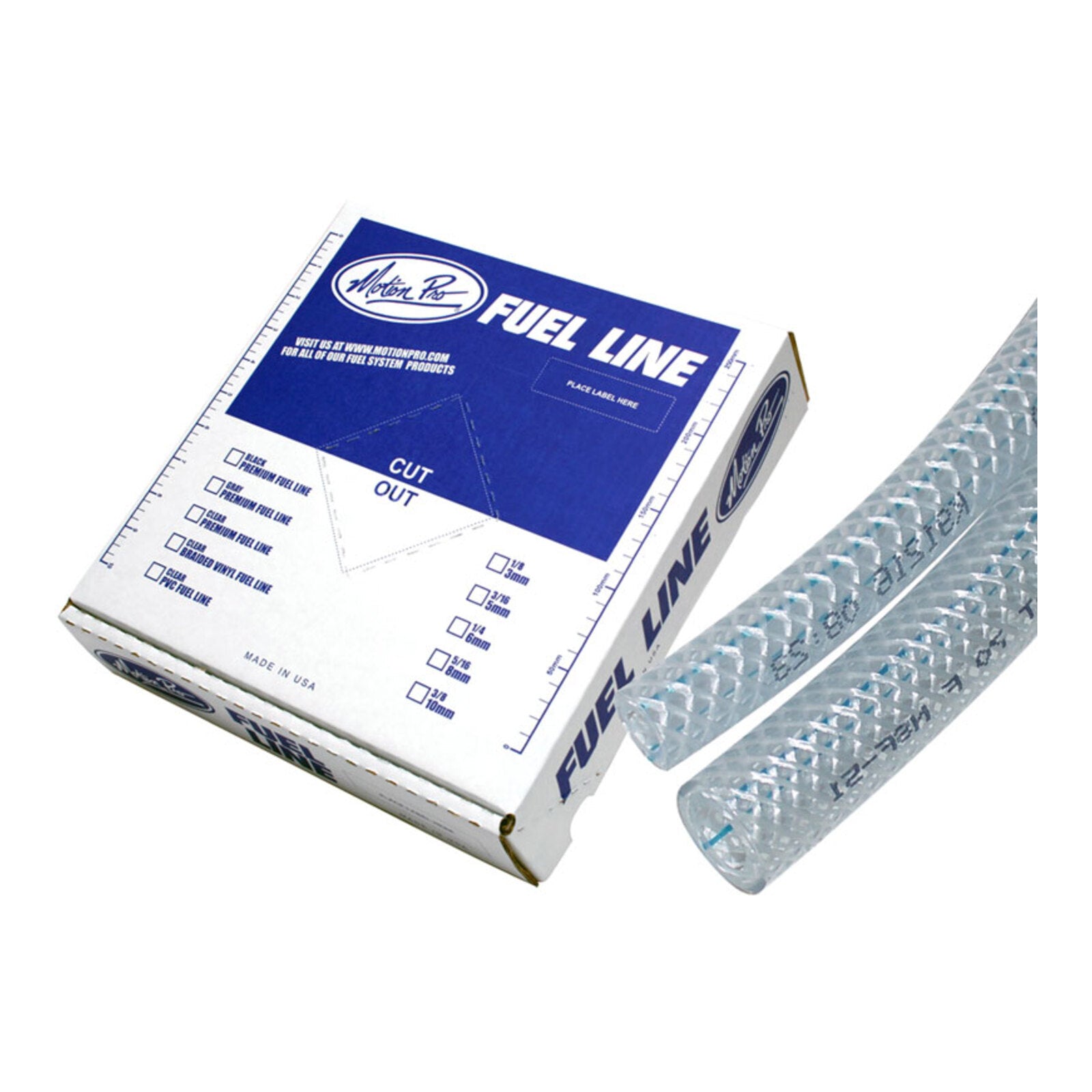 Motion Pro Fuel Hose Braided Vinyl 6mm/12.5mm 25ft