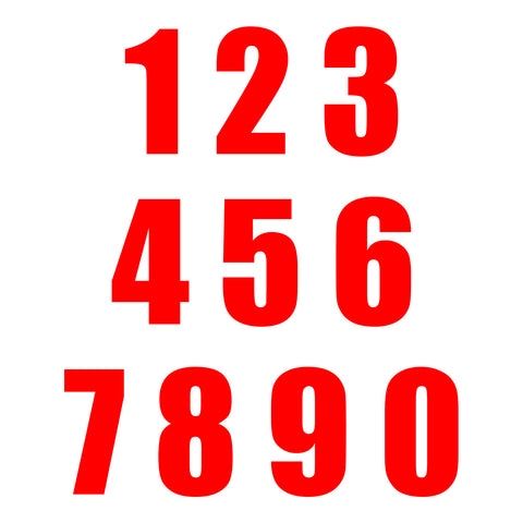 Whites Race Number - Red #3 (10 Pack)