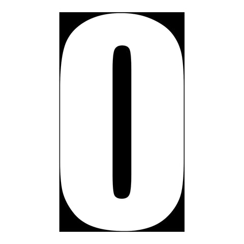 Whites Race Number - White #0 (10 Pack)