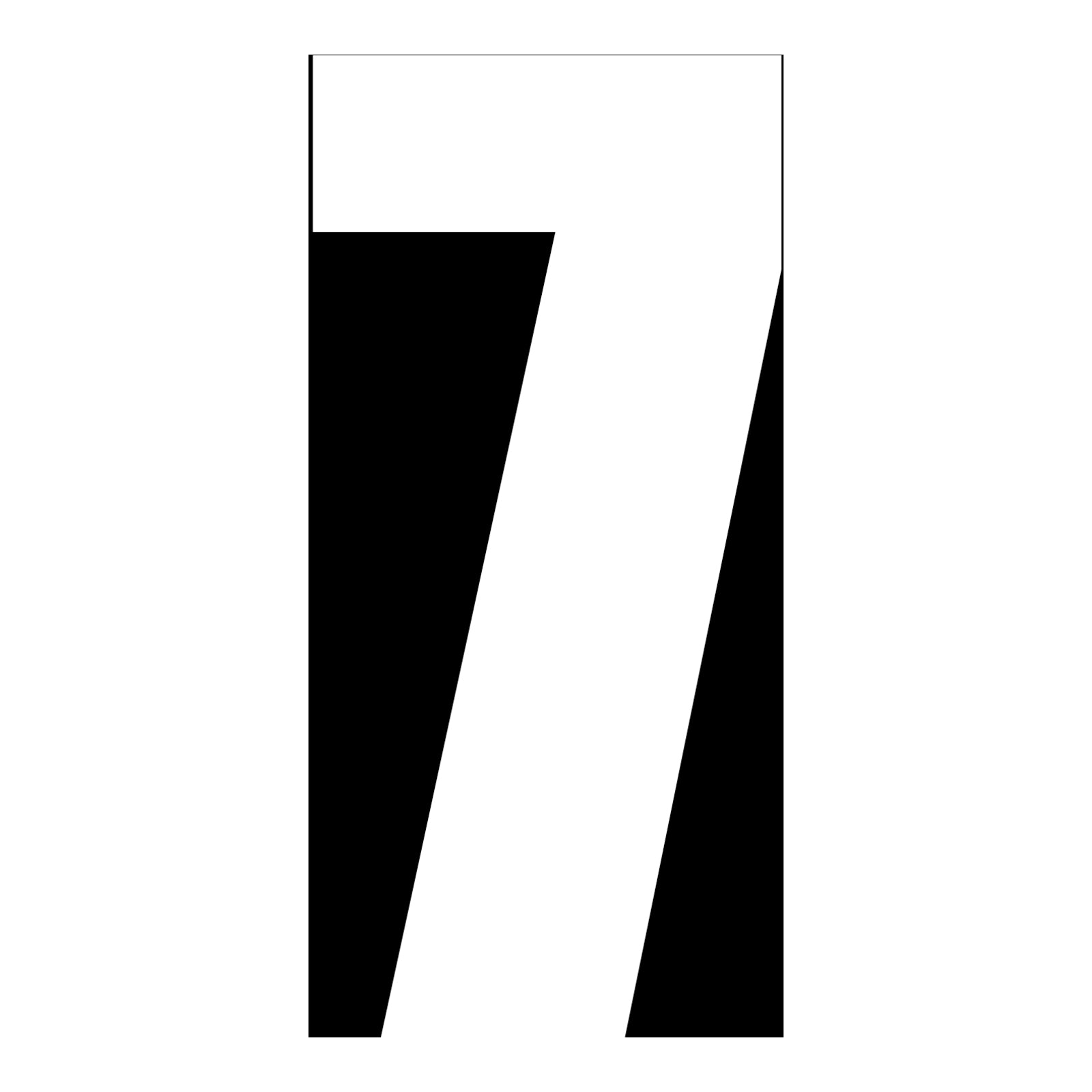 Whites Race Number - White #7 (10 Pack)