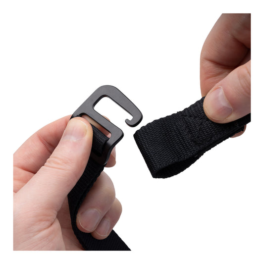 Oxford Atlas G-Hook 26mm x 1.2m - Black (Pair)