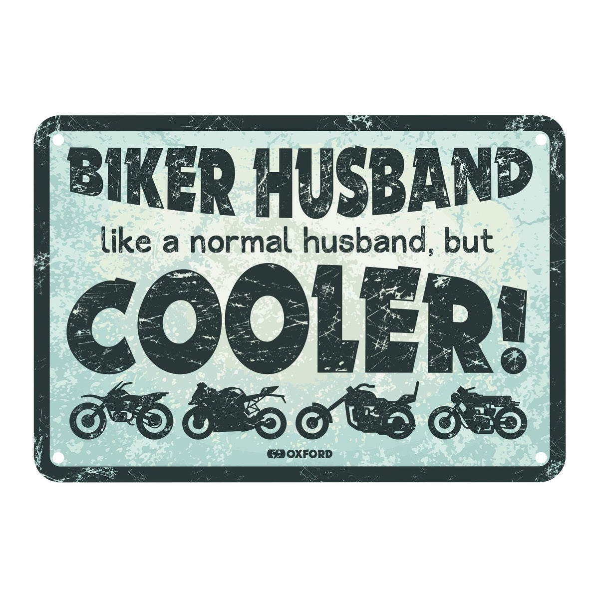 Oxford Garage Metal Sign: Biker Husband Cooler