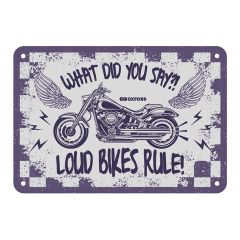 Oxford Garage Metal Sign: What Did You Say