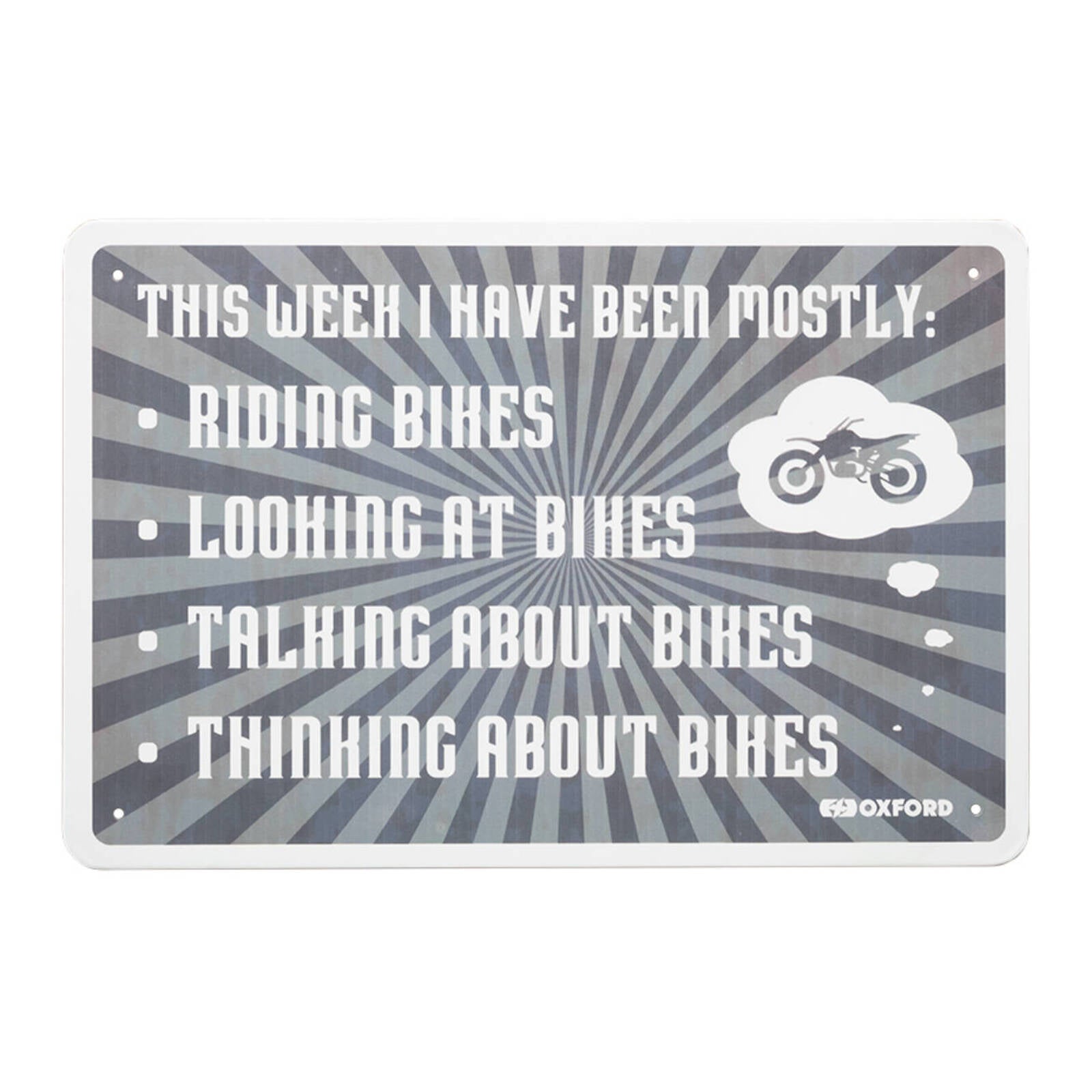 Oxford Garage Metal Sign: This Week