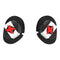Oxford Knee Sliders - White / Black (Pair)