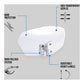 Oxford Wind Deflector Windshield - Clear 260 x 125mm