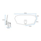 Oxford Wind Deflector Windshield - Clear 260 x 125mm