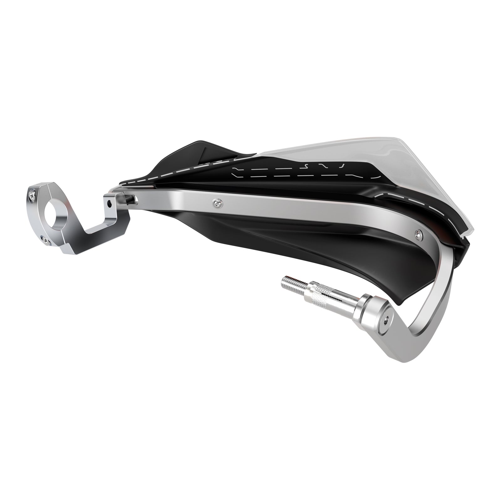 Polisport Trail Blazer Handguard with Metal Bar - Black / White