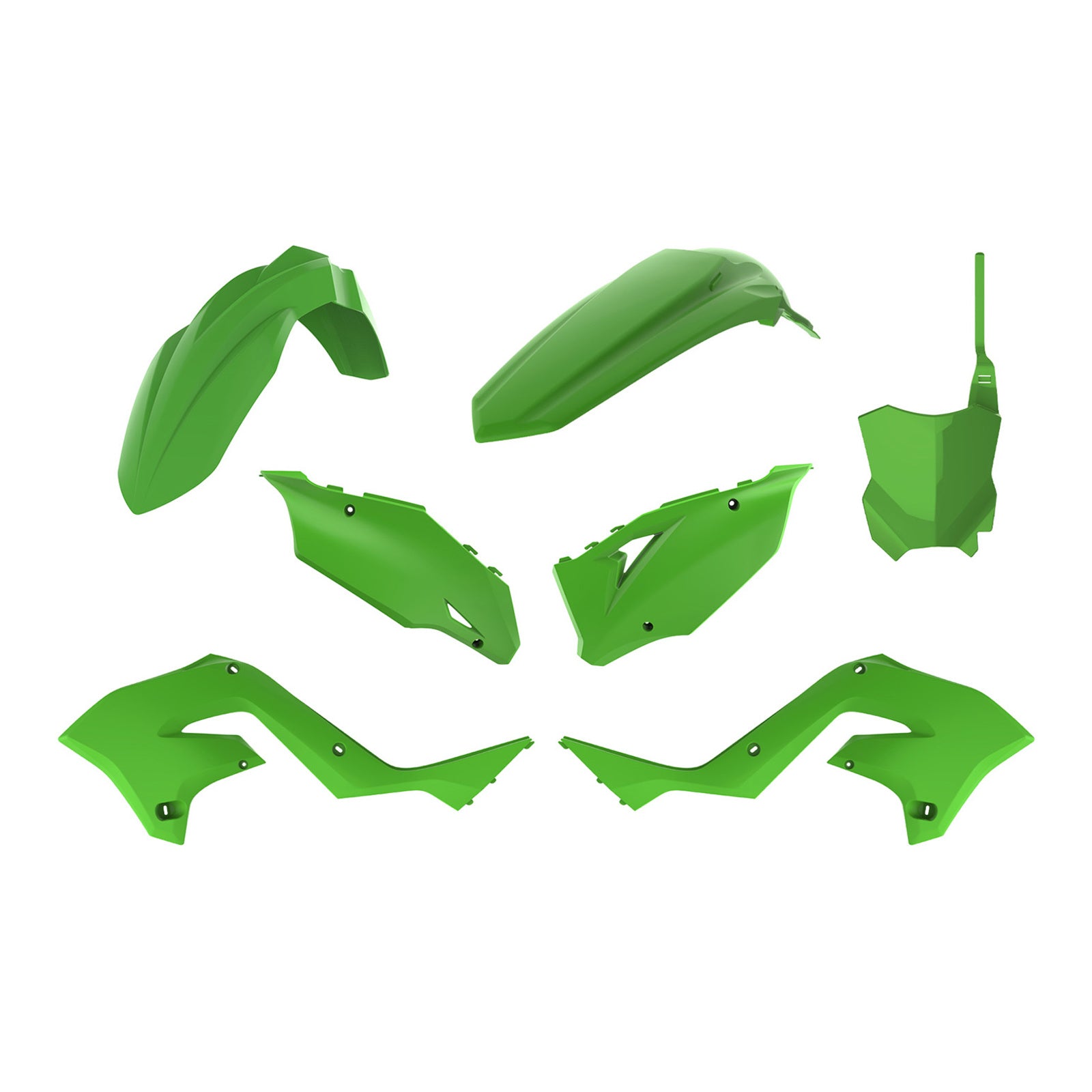 Polisport MX Restyling Kit Kawasaki KX125/250 '03-'08 - OEM Green