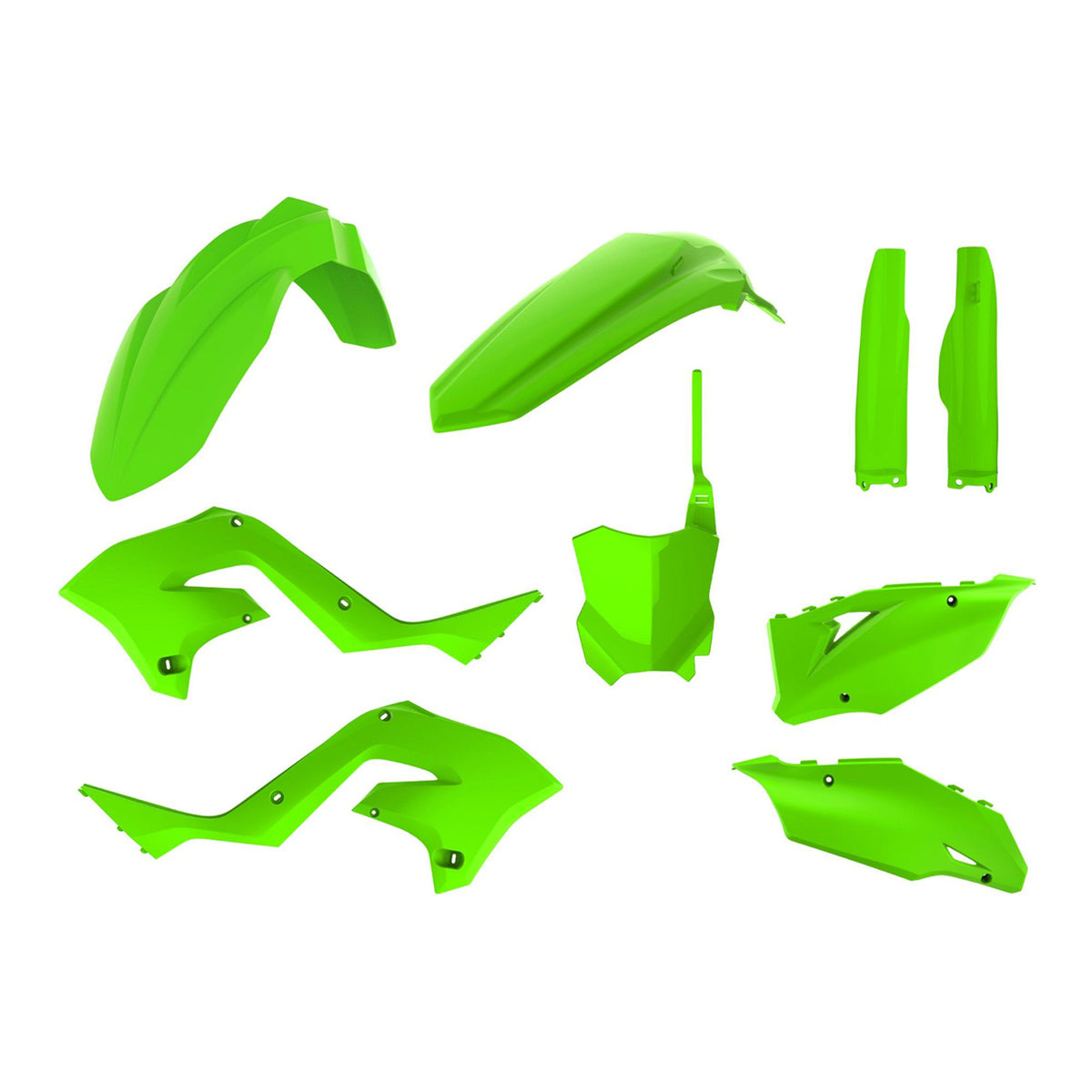 Polisport MX Restyling Kit Kawasaki KX125/250 '03-'08 - Lime Green