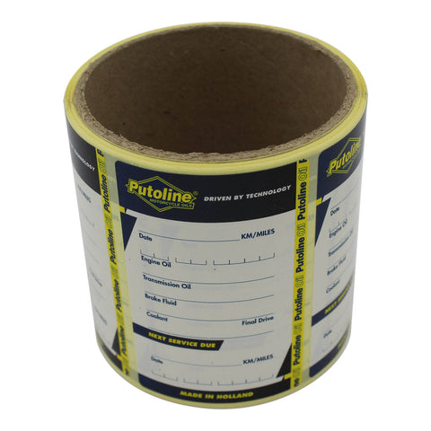 Putoline Service Reminder Label (100 Pack)