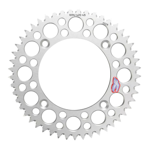 Renthal Rear Sprocket T6 Grooved 7075 Alloy 420 - Silver [Honda]