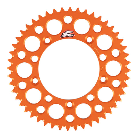 Renthal Rear Sprocket 48T Alloy 7075-T6 Grooved - Orange (KTM, Husqvarna)
