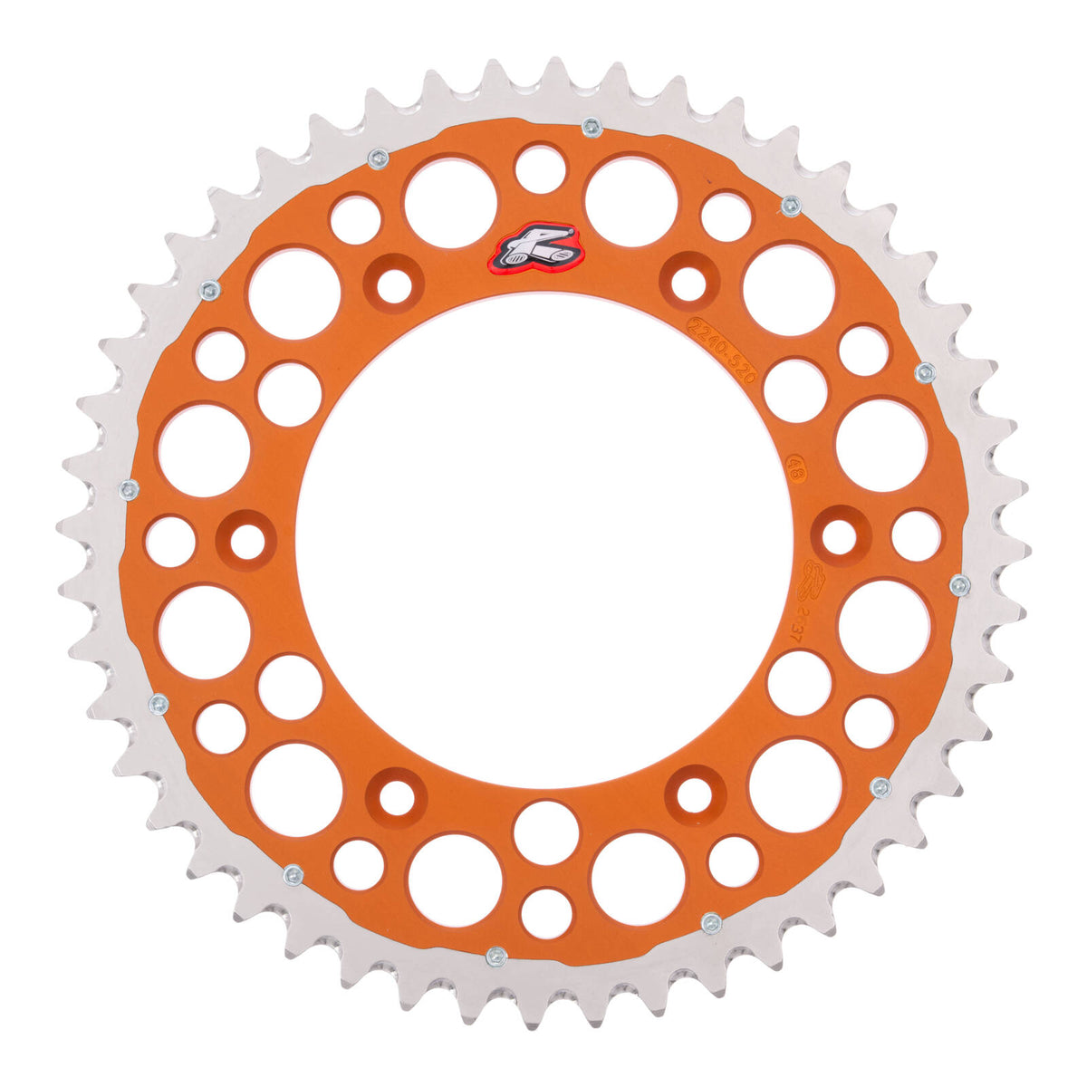 Renthal Sprocket Twinring Orange 48T Bi-metal Grooved