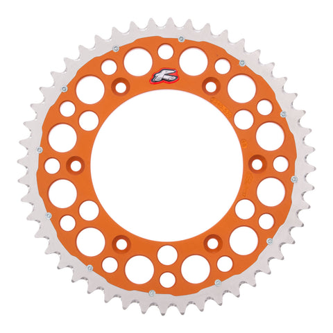 Renthal Sprocket Twinring Orange 48T Bi-metal Grooved