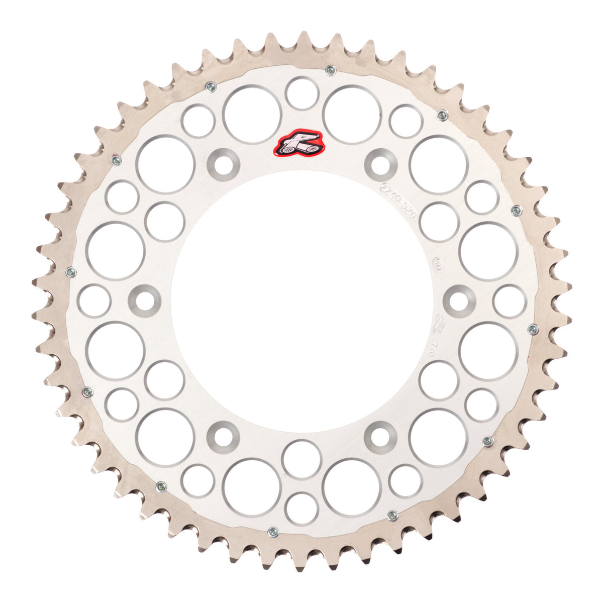 Renthal Sprocket Twinring Silver 50T Bi-Metal Grooved