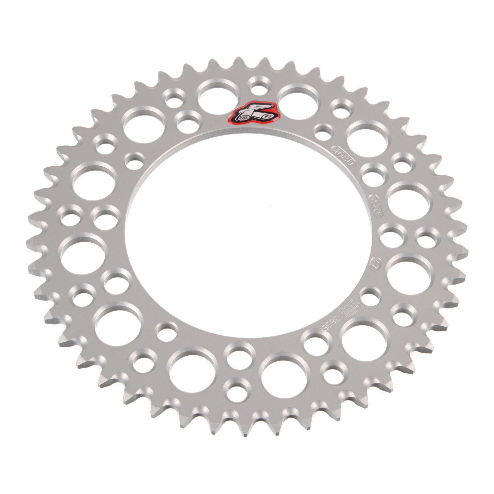 Renthal Sprocket Rear Silver 47T Alloy 7075 T6 Grooved