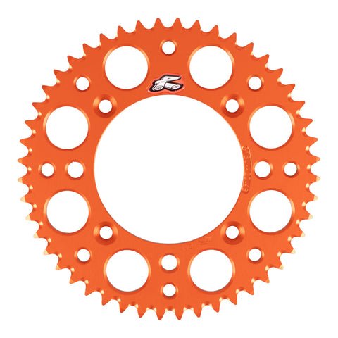 Renthal Rear Sprocket 48T Alloy 7075-T6 Grooved - Orange (KTM, Husqvarna)