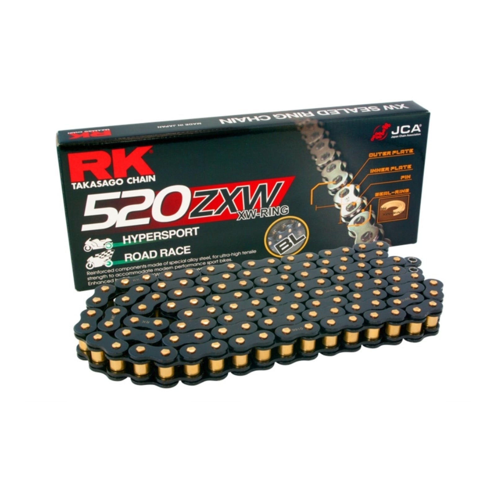 RK Chain 520ZXW XW-Ring Chain Hypersports - Black