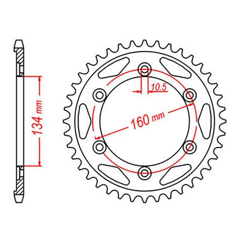 RK 1308 Alloy Rear Sprocket #520