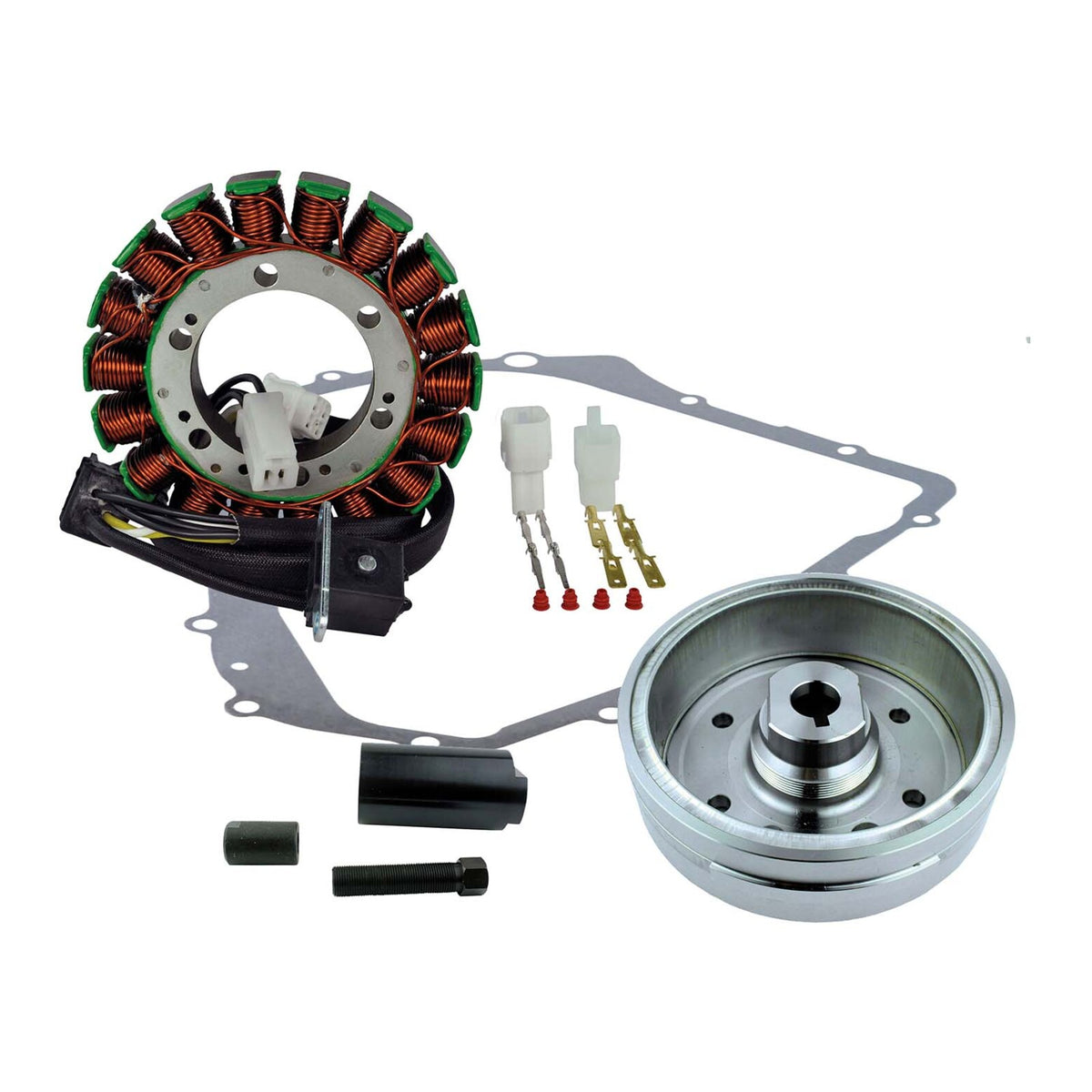 Kit Improved Flywheel + Puller + Stator + Gasket (RM23049)