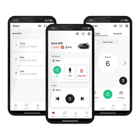 Sena 50R Low Profile Comm System with Sound by Harman Kardon (Single)