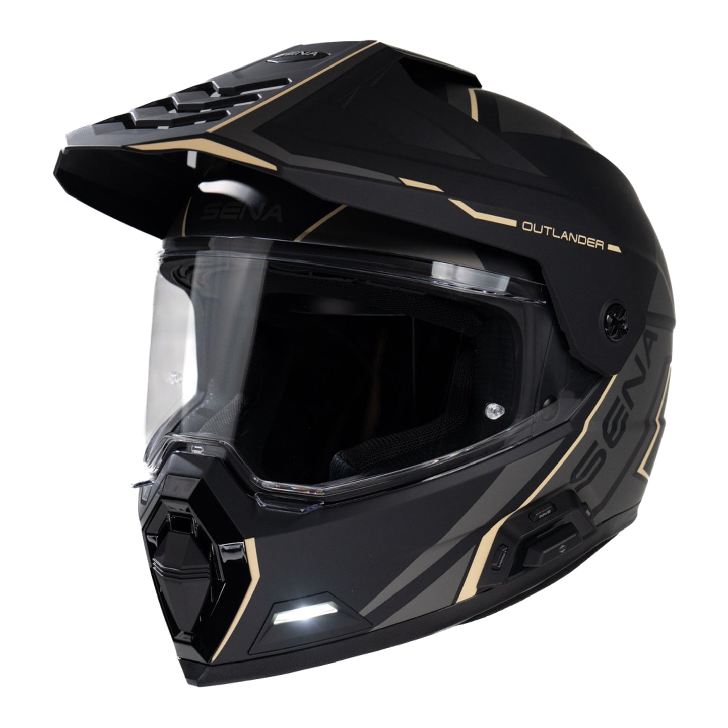 Sena Outlander Smart ADV Dual-Sport Helmet - Matte Black