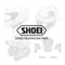 Shoei Qwest Upper Air Intake - Light Silver