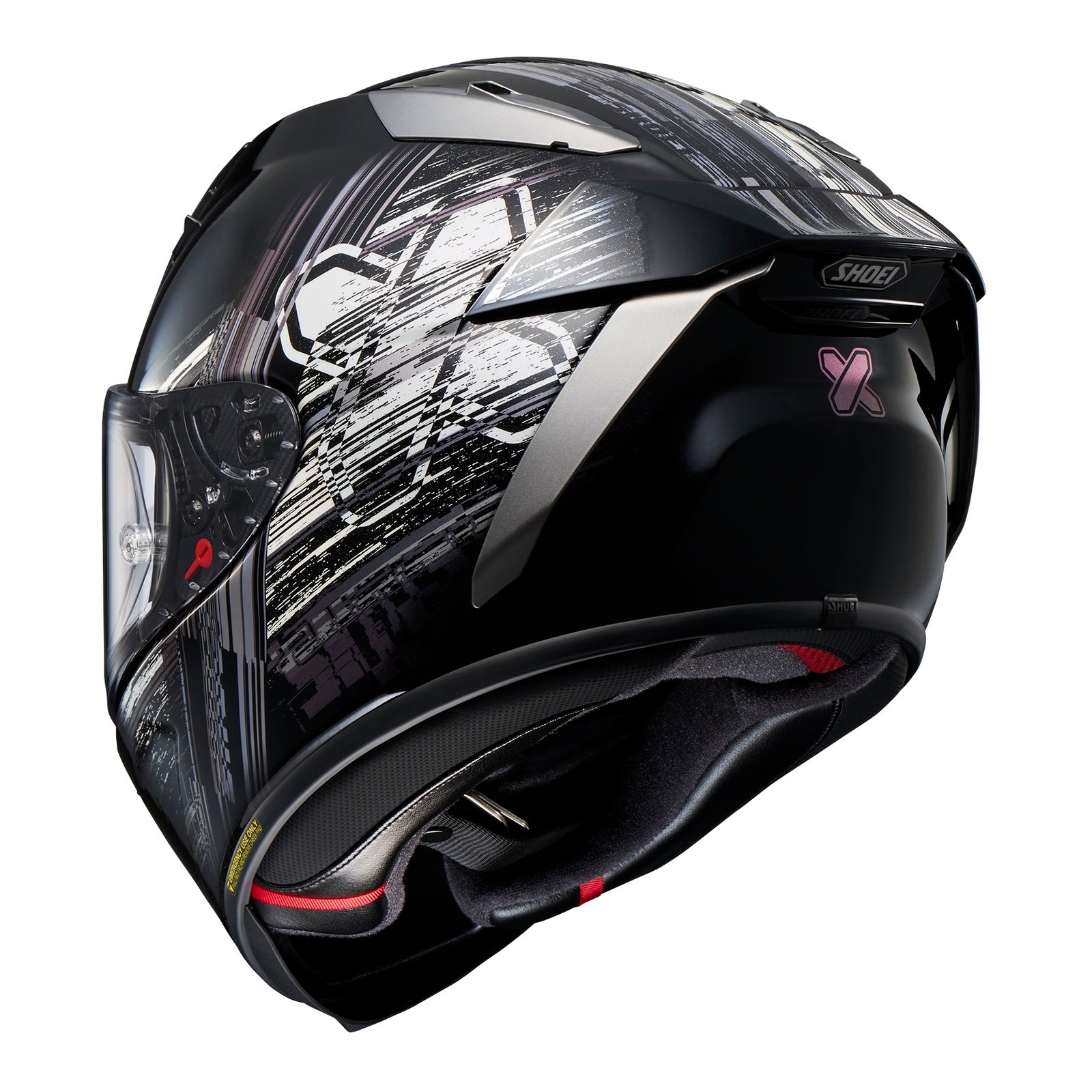 Shoei X-SPR Pro Helmet Cross Logo TC5 - Black / White