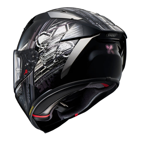 Shoei X-SPR Pro Helmet Cross Logo TC5 - Black / White