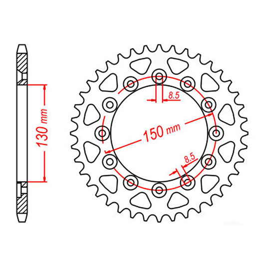 Sprocket Kit Honda XR200 (6 Stud) - 520H 12/48