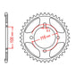 Sprocket Kit Kawasaki KLX140 Big Wheel - 428KRO 13/51