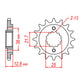 Sprocket Kit Kawasaki KLR650 '06-'21 X-Ring - Gold 15/43