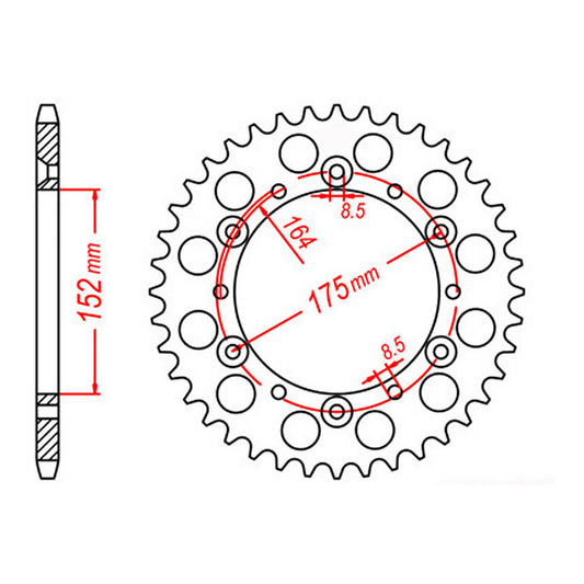 Sprocket Kit Yamaha YZ250 U-Ring - GB520MXU 14/50