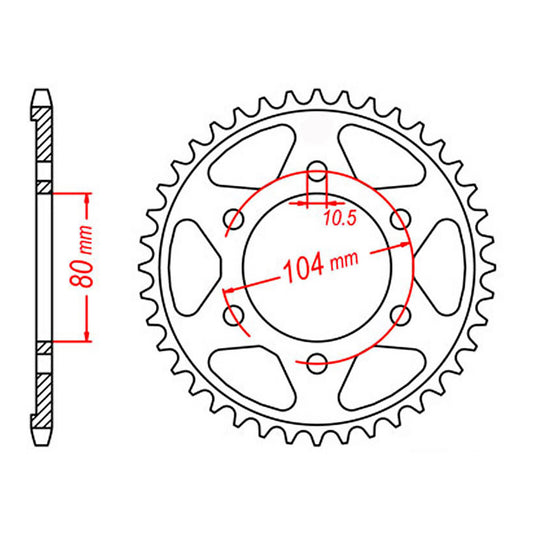 Sprocket Kit Kawasaki KLZ1000 Versys '15-'16 - GB525ZXW (Recomm) 15/43