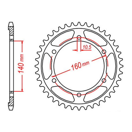 Sprocket Kit Kawasaki ZZR1100 '98 - 530ZXW 17/44