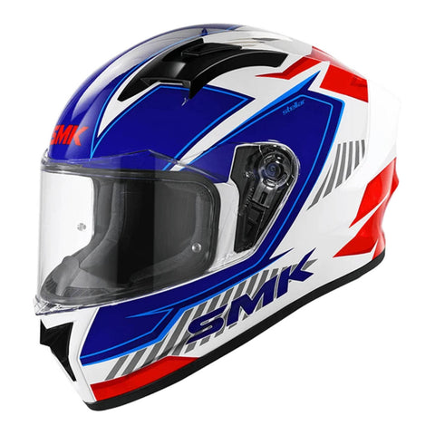 SMK Stellar Adox Helmet - White / Red / Blue