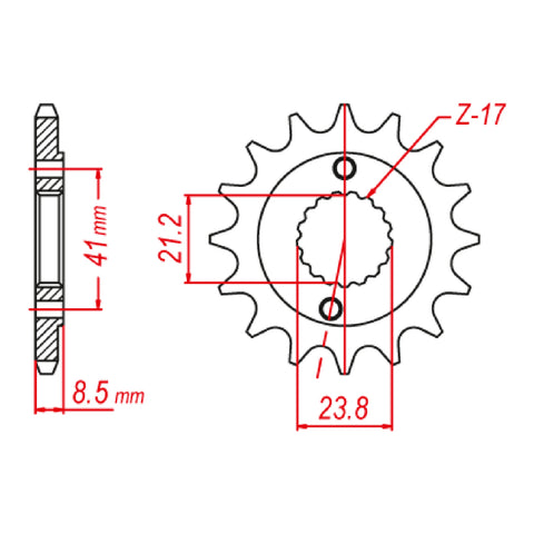 MTX 1322 Steel Front Sprocket #520