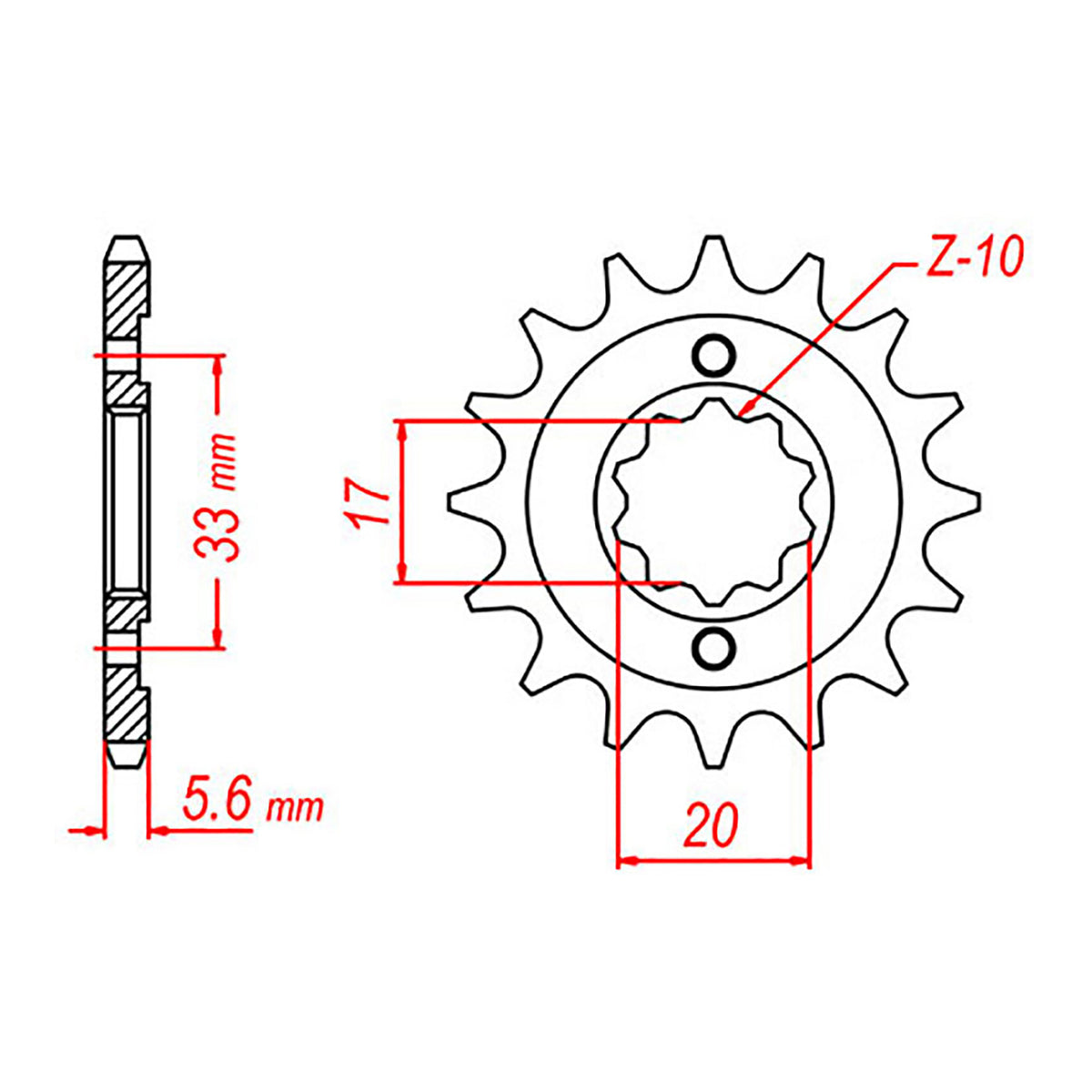 MTX 430 Steel Front Sprocket #520