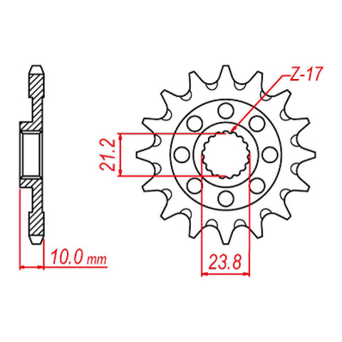 MTX 1443 Steel Front Sprocket #520