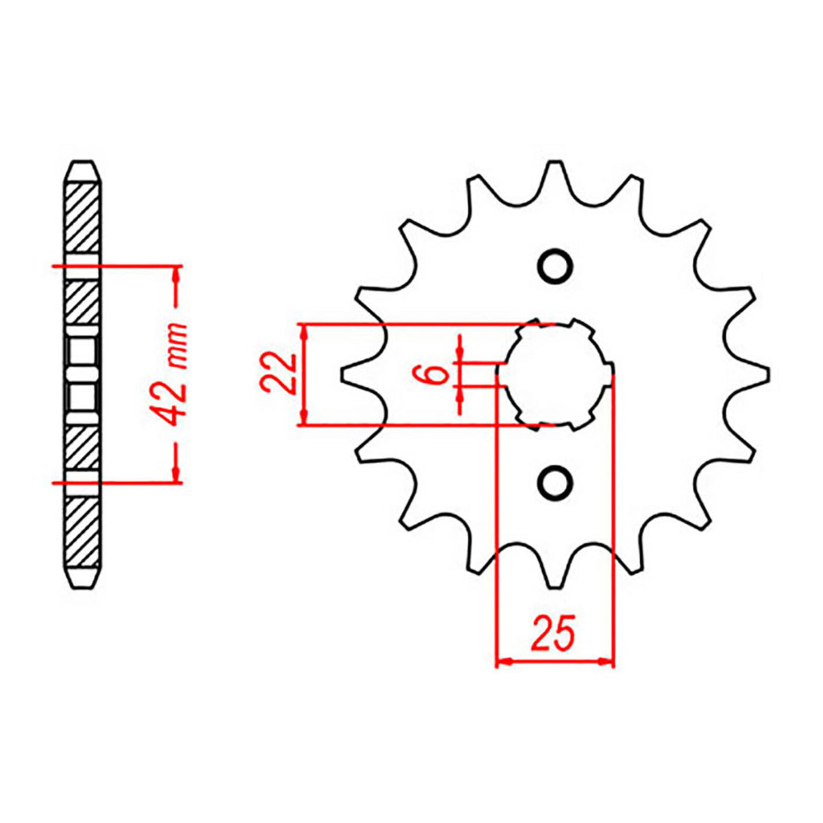 MTX 278 Steel Front Sprocket #530