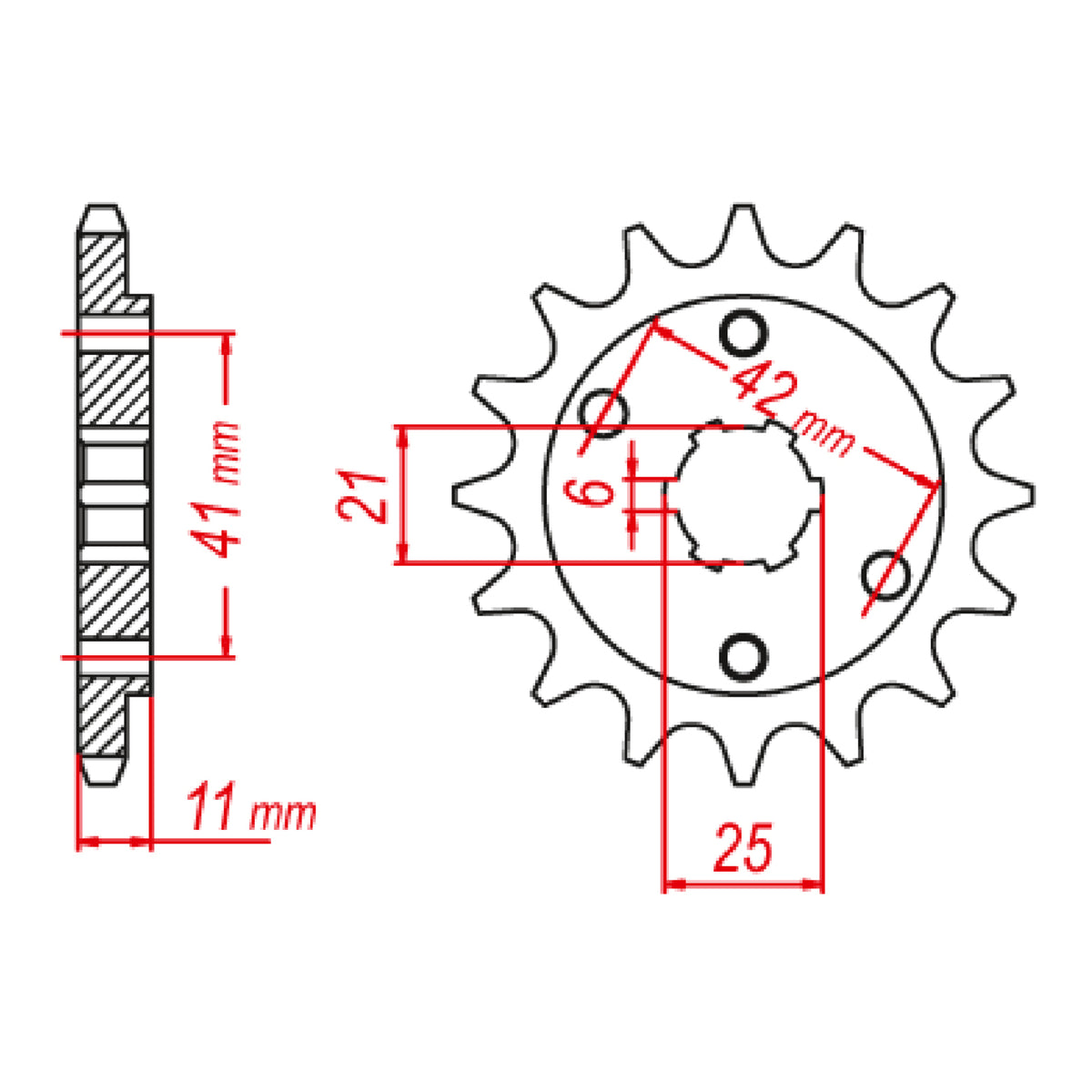 MTX 283 Steel Front Sprocket #520