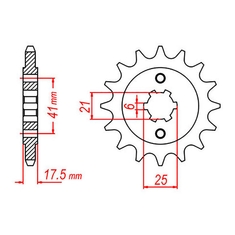 MTX 294 Steel Front Sprocket #525