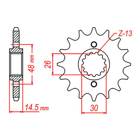 MTX 339 Steel Front Sprocket #530