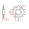 MTX 578 Steel Front Sprocket #520