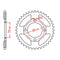 MTX 264 Steel Rear Sprocket #428