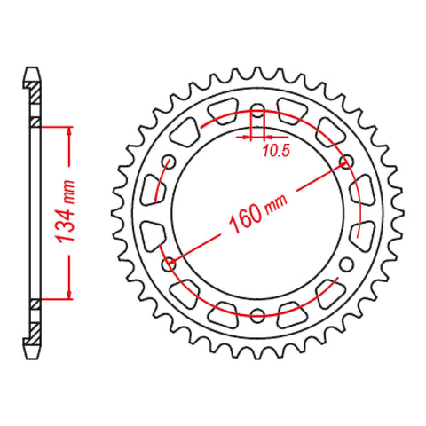 MTX 1317 Steel Rear Sprocket #525