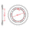MTX 1839 Steel Rear Sprocket #428