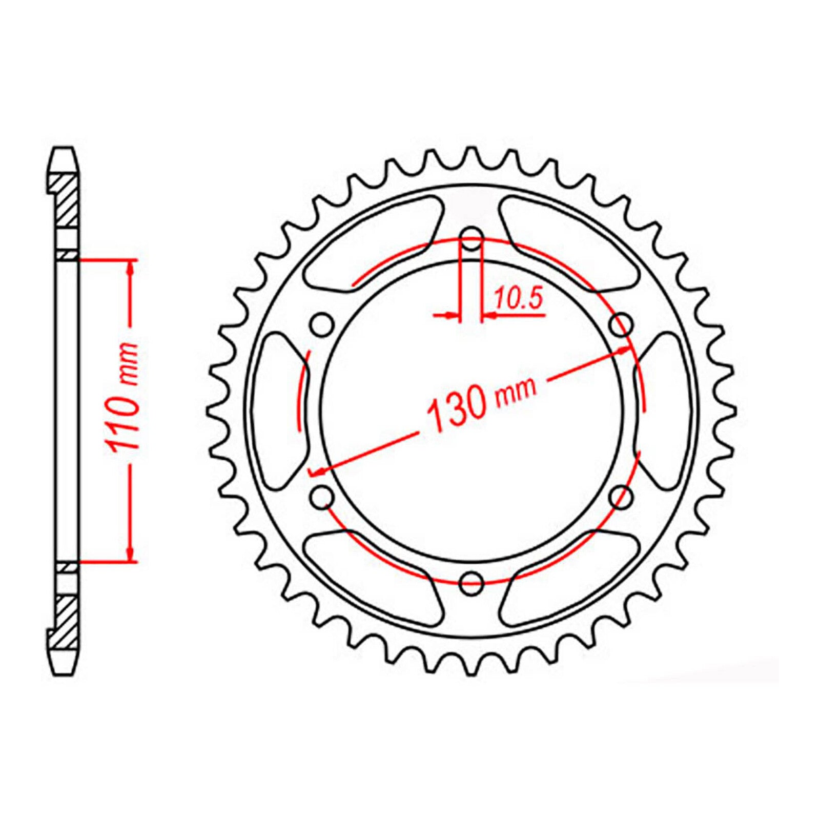MTX 479 Steel Rear Sprocket #530